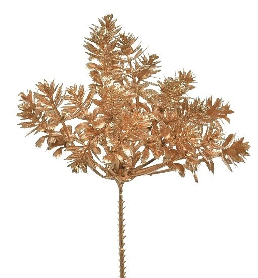 Прикраса ялинкова 24х12см "Гілка", пластик, золото