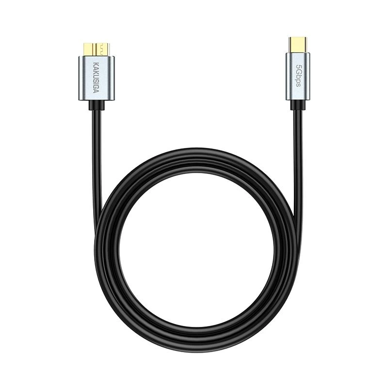 Дата кабель Type-C to Micro USB3.0 Kakusiga KSC-1528 (для HDD) 0.5м- чорний — Kakusiga