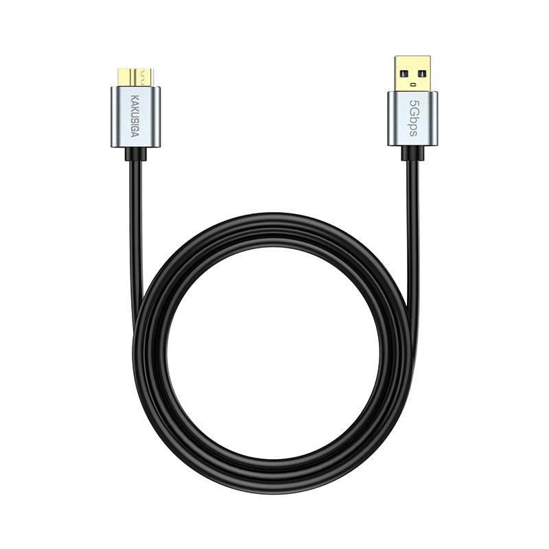 Дата кабель USB to Micro USB3.0 Kakusiga KSC-1527 (для HDD) 0.5м- чорний — Kakusiga