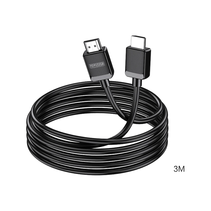 Кабель HDMI – HDMI 4K Kakusiga KSC-979 HDTV 2.0 (3м)- чорний — Kakusiga