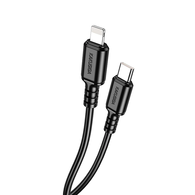 Кабель Kakusiga KSC-982 Type-C - Lightning 20W- чорний — Kakusiga