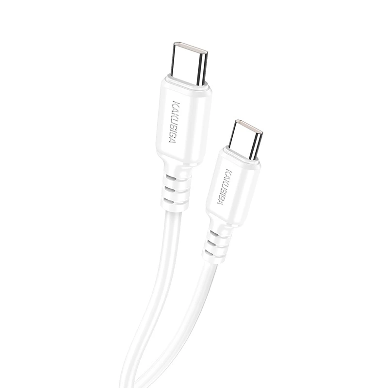 Кабель Kakusiga KSC-982 Type-C - Type-C 60W- білий — Kakusiga