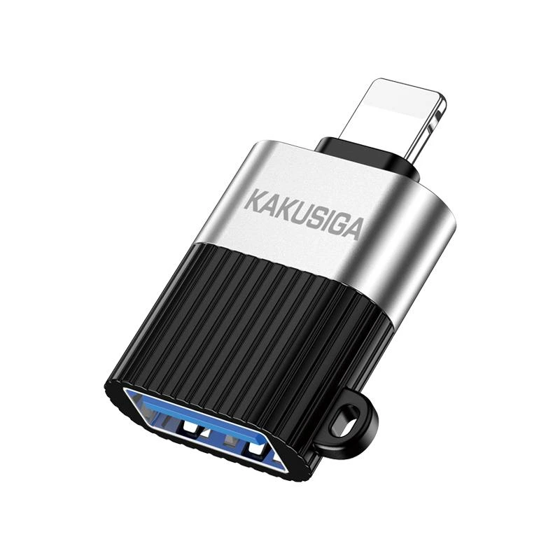 Перехідник Kakusiga KSC-1422 Lightning Male - USB Female- чорний — Kakusiga