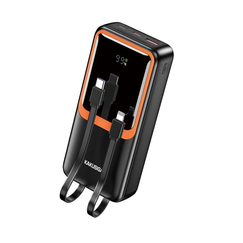 Портативний зарядний пристрій (Повербанк) Kakusiga KSC-1088 20000mAh (USB/2USB-C/22.5W)- чорний — Kakusiga