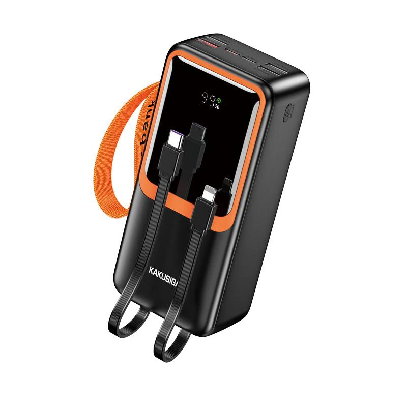 Портативний зарядний пристрій (Повербанк) Kakusiga KSC-1089 30000mAh (4USB/2USB-C/22.5W)- чорний