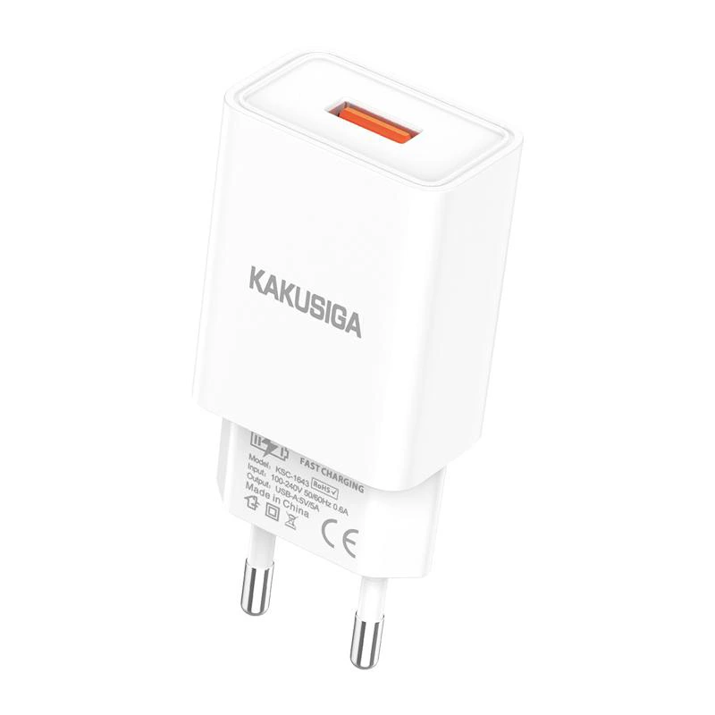 Зарядний пристрій Kakusiga KSC-1643 (1USB/5A)- білий