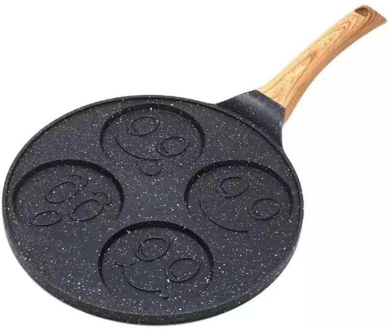 Сковорода індукційна Kamille "Посмішка" Ø22см для оладок, з антипригарним покриттям Marble Black