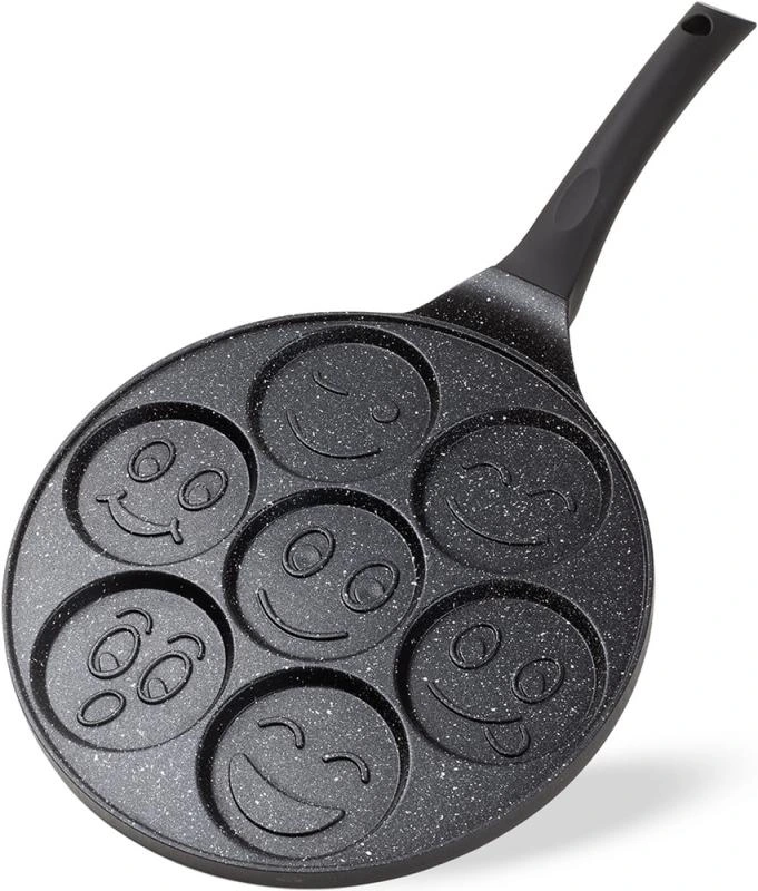 Сковорода Kamille "Посмішка" Ø26см для оладок, з антипригарним покриттям (без індукції)