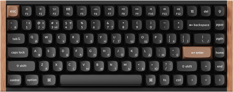 Клавіатура бездротова Keychron K2 HE Magnetic Switch Black RGB (K2H-F1-UA)