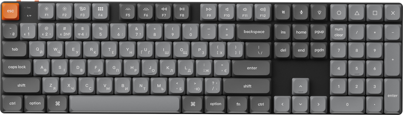 Клавіатура бездротова Keychron K5 Max Gateron Brown Switch Black RGB (K5M-H3-UA)