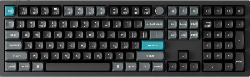 Клавіатура бездротова Keychron Q6 Ultra Keychron Red Switch Black RGB (Q6U-M1-UA)