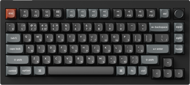 Клавіатура бездротова Keychron V1 Ultra Keychron Red Switch Black RGB (V1U-D1-UA)