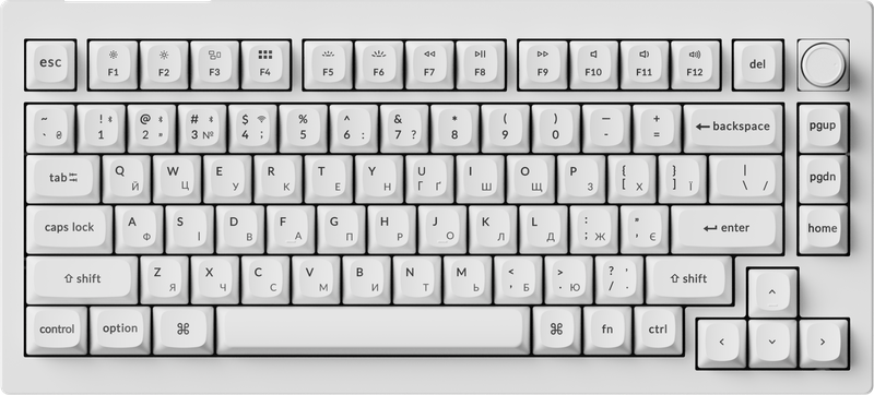 Клавіатура бездротова Keychron V1 Ultra Keychron Red Switch White RGB (V1U-F1-UA)