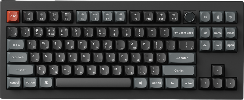 Клавіатура бездротова Keychron V3 Ultra Keychron Red Switch Black RGB (V3U-D1-UA)