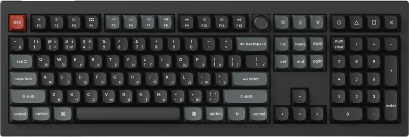 Клавіатура бездротова Keychron V6 Ultra Keychron Red Switch Black RGB (V6U-D1-UA)