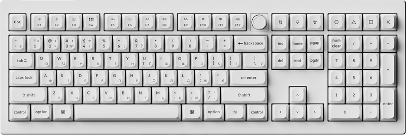 Клавіатура бездротова Keychron V6 Ultra Keychron Red Switch White RGB (V6U-F1-UA)