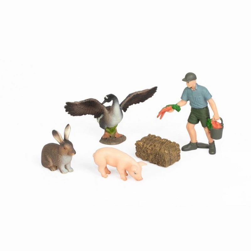 Дитячий іграшковий набір "Ферма" Q9899-T7_1 гусак, свинка, кролик