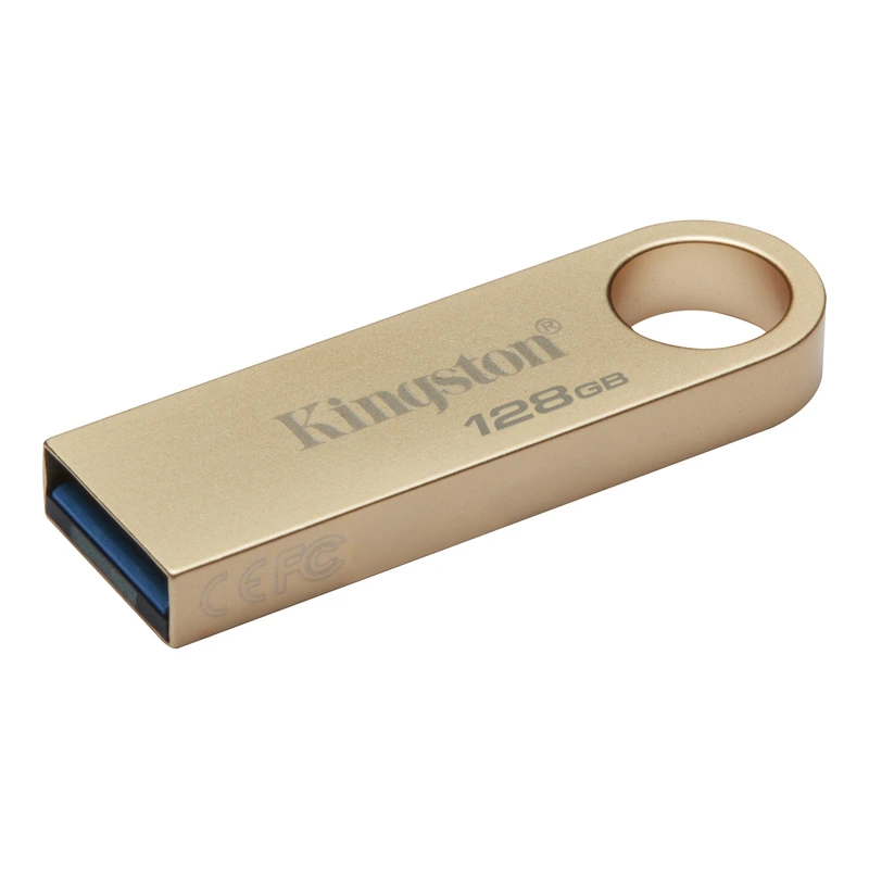 Флеш-накопичувач Kingston USB 3.2 SE9 G3 128GB 220MB/s Metal/Gold — Kingston