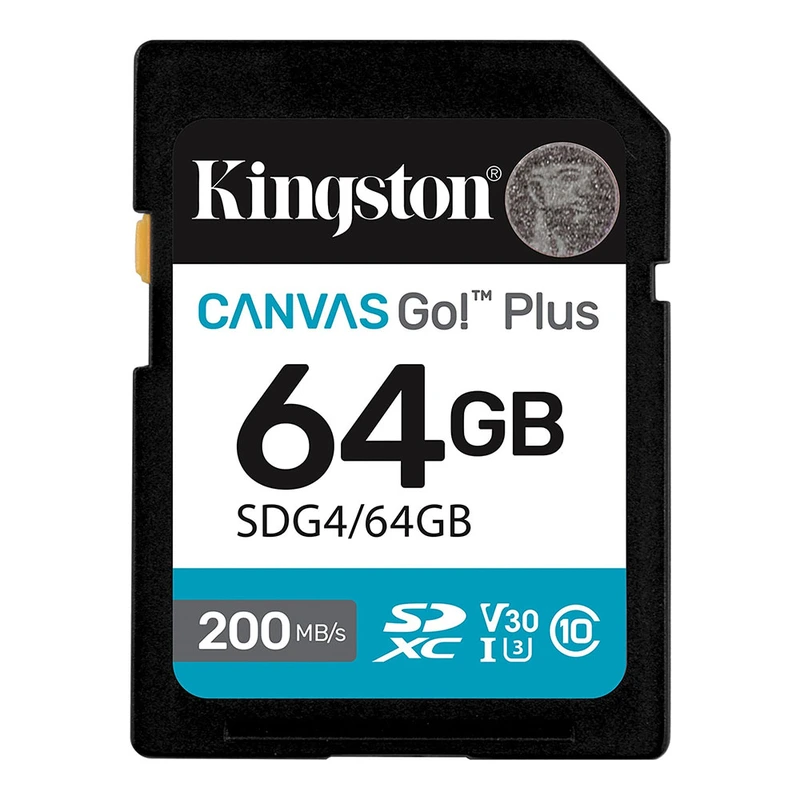Карта пам'яті SDXC (UHS-1 U3) Kingston Canvas Go! Plus 64Gb class 10 A2 V30 (R200MB/s) — Kingston