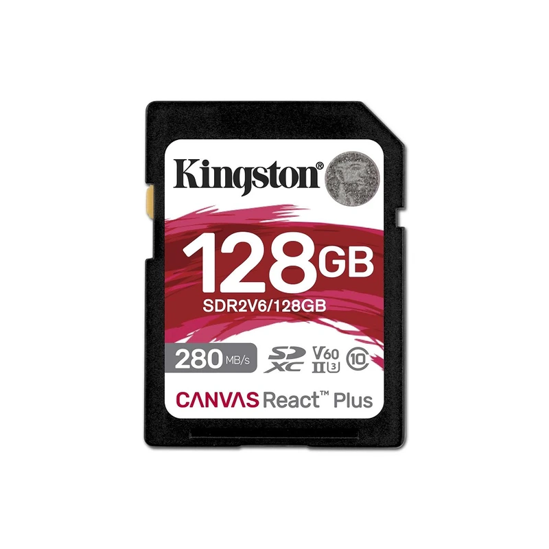 Карта пам'яті SDXC (UHS-II U3) Kingston Canvas React Plus 128Gb class 10 V60 (R280MB/s, W150MB/s) — Kingston