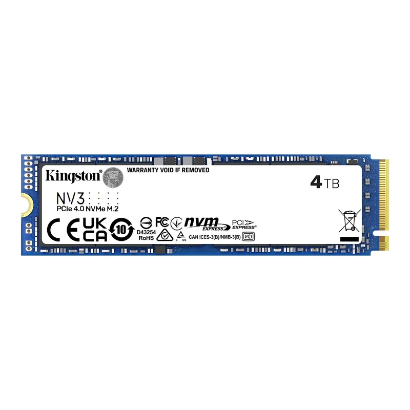 Накопичувач SSD M.2 Kingston NV3 4000GB NVMe 2280 PCIe 4.0 x4 3D NAND — Kingston