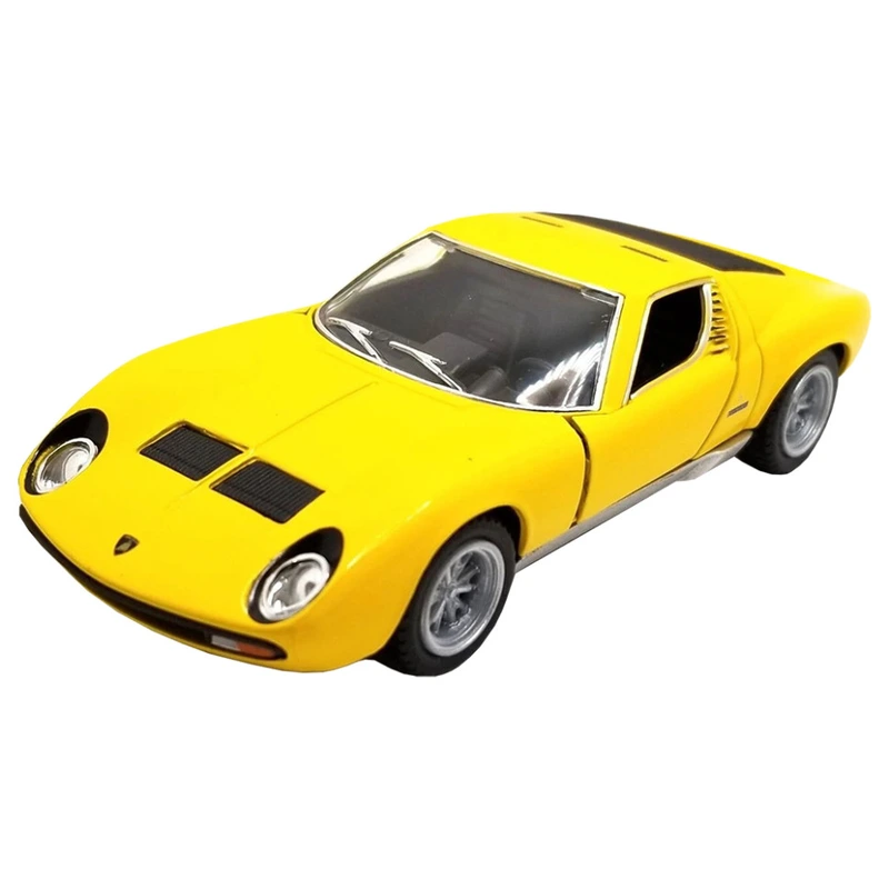 Колекційна машинка "Lamborghini Miura P400 SV" KT5390W(Yellow) масштаб 1:42