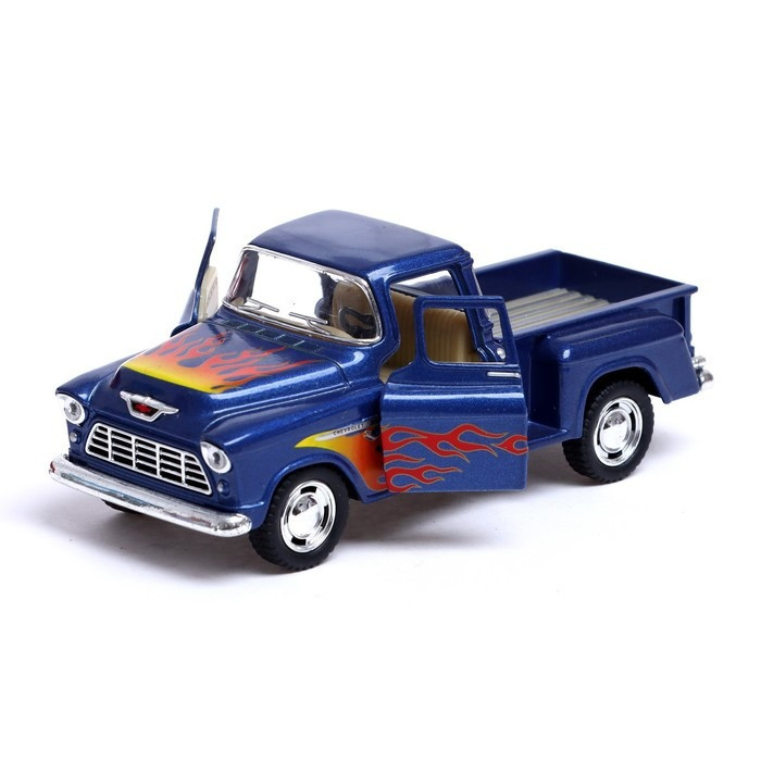 Машинка металева інерційна Пікап Chevy Stepside (1955) Kinsmart KT5330FW 1:32  Синій