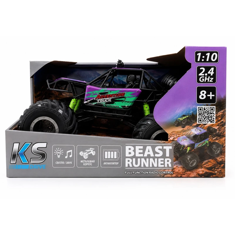 Автомобіль KS DRIVE на р/к - BEAST RUNNER (2.4 GHz, акум. 7.4 V, бузковий)