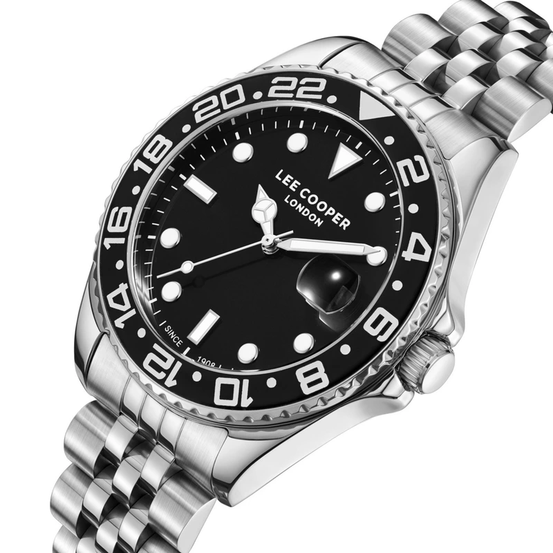 Чоловічий водостійкий годинник Lee Cooper Daytona Black