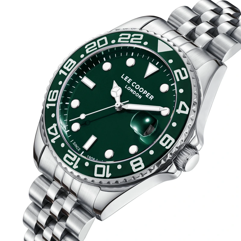 Чоловічий водостійкий годинник Lee Cooper Daytona Green