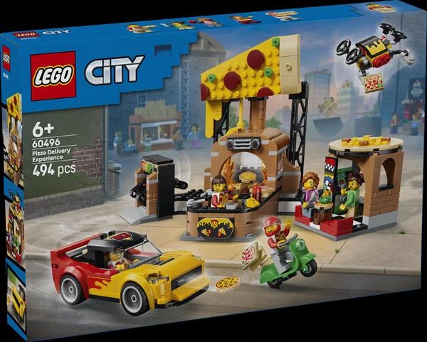Конструктор LEGO® City Доставка піци з різними транспортними засобами, 494 деталі  (60496)