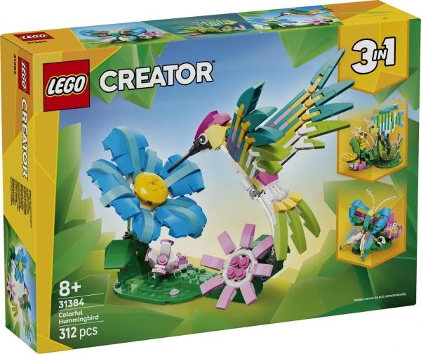 Конструктор LEGO Creator Дикі тварини: барвистий колібрі 312 Деталей ( 31384 )