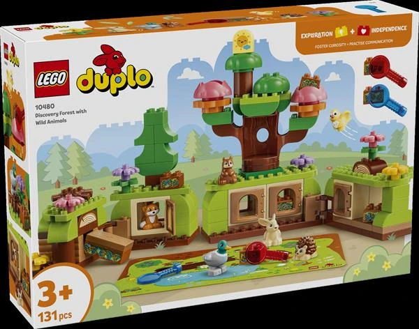 Конструктор LEGO® DUPLO® Ліс відкриттів із дикими тваринами, 131 деталь (10480)