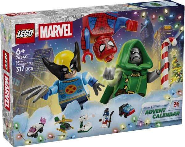 Конструктор LEGO® ? Marvel Адвент-календар 2026 Різдвяний подарунок (76340)