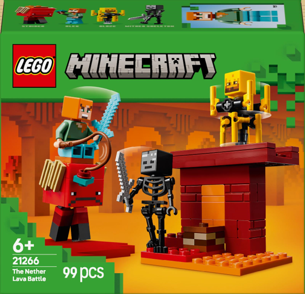 Конструктор LEGO Minecraft Битва з лавою в Незері 99 деталей (21266)