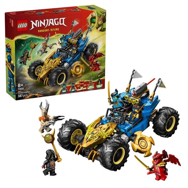 Конструктор LEGO Ninjago Автомобіль-трансформер Джея 387 Деталей (71856)
