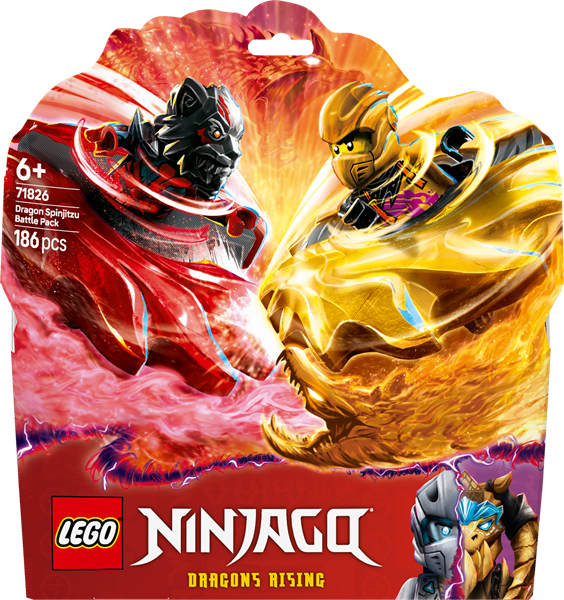 Конструктор LEGO NINJAGO Бойовий набір дракона Спін-джитсу 186 деталей (71826)