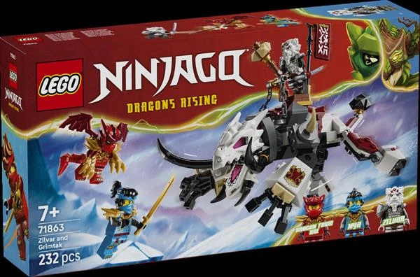 Конструктор LEGO® NINJAGO® Зільвар і дракон Гримтак, 232 деталі (71863)