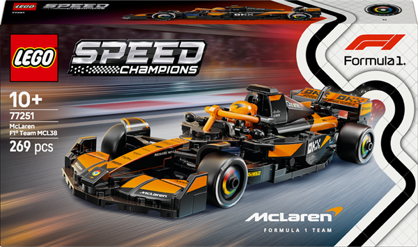 Конструктор LEGO Speed Champions Автомобіль для перегонів McLaren F1 Team MCL38, 269 деталей (77251)