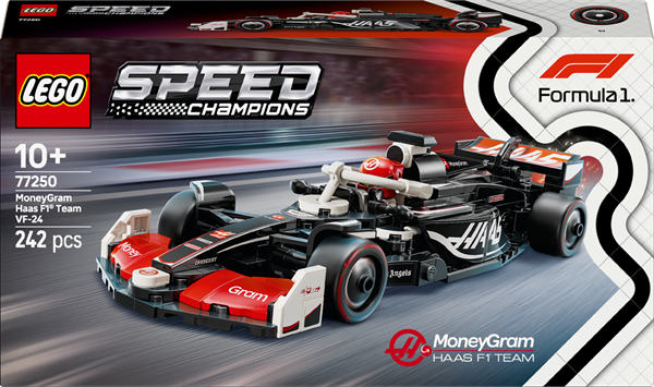 Конструктор LEGO Speed Champions Автомобіль для перегонів MoneyGram Haas F1 Team VF-24, 242 деталі (77250)