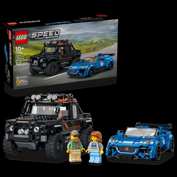 Конструктор LEGO® Speed Champions Jaguar Project 7 та Land Rover Defender (77264)
