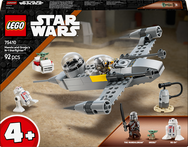 Конструктор LEGO Star Wars Зоряний винищувач N-1 Мандо й Ґроґу 92 деталі (75410)