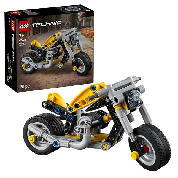 Конструктор LEGO Technic  Жовтий мотоцикл 151 Деталь  (42225) — LEGO