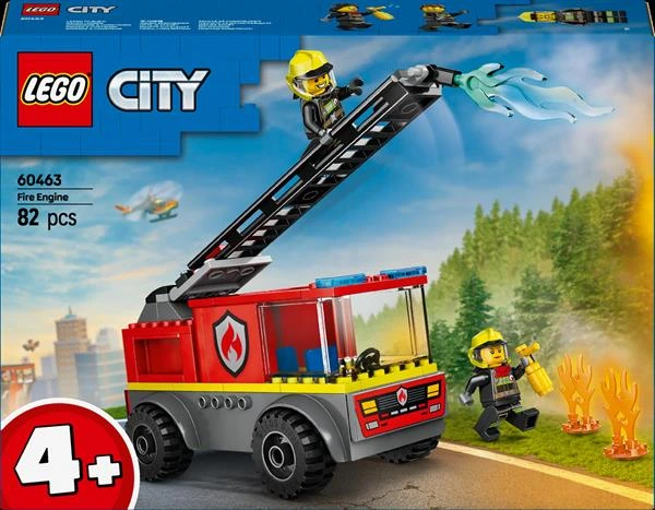 Конструктор LEGO City Пожежна машина з драбиною 82 деталі (60463) — LEGO