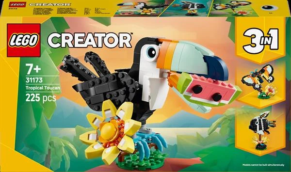Конструктор LEGO Creator Дикі тварини Тропічний тукан 225 деталей (31173)