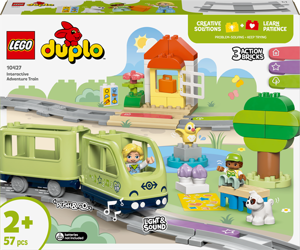 Конструктор LEGO DUPLO Town Інтерактивний пригодницький потяг 57 деталей (10427)