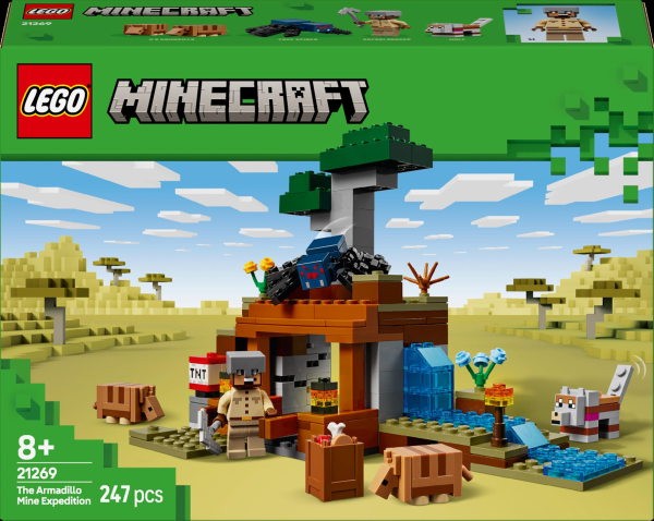 Конструктор LEGO Minecraft Шахтна експедиція Броненосець 247 деталей (21269)