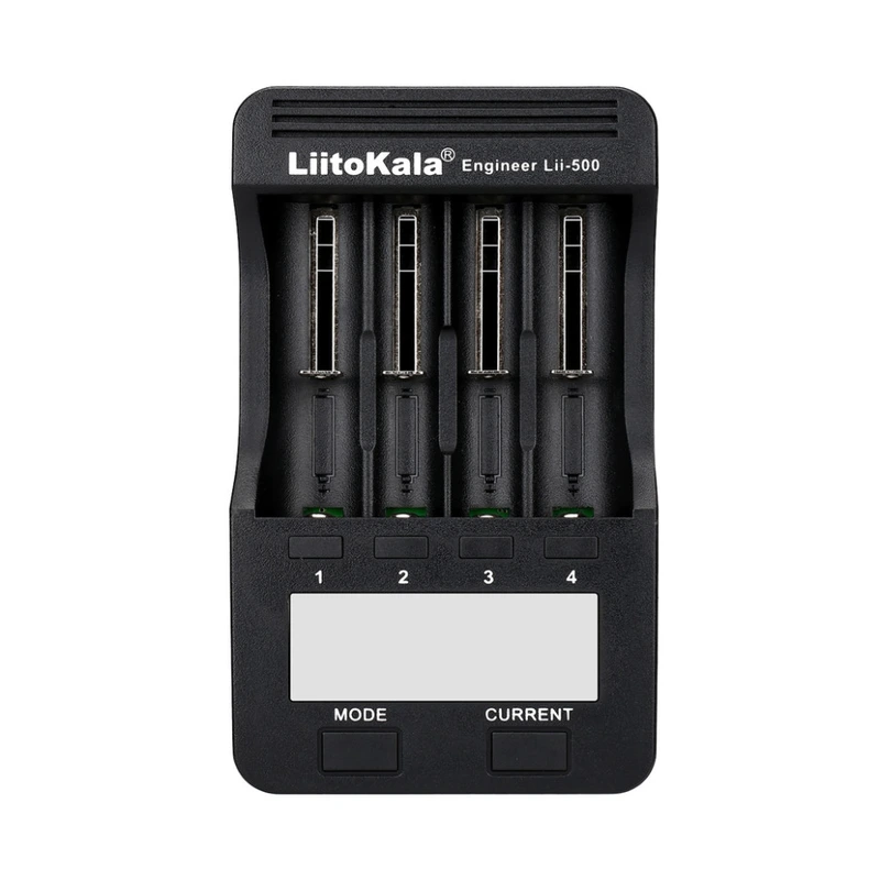 Зарядний пристрій Liitokala Lii-500, 4 канала, Ni-Mh/Li-ion, 220V/12V, Powerbank, Test, LCD, Box (Lii-500) — LiitoKala
