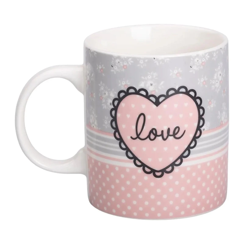 Чашка порцелянова з малюнком 400 (мл) для кави та чаю RX-N240143PK — Liling Rongxiang Ceramic