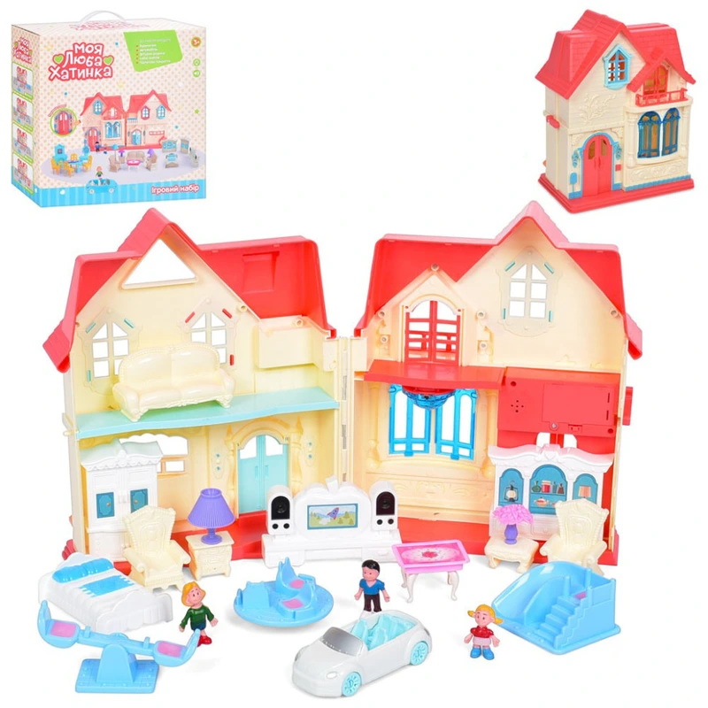 Дитячий ігровий будиночок "Мій улюблений будиночок" WD-932C, меблі, звук, світло — Limo Toy